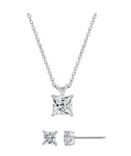 Classic Princess Cut CZ Solitaire Set