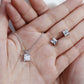 Classic Princess Cut CZ Solitaire Set