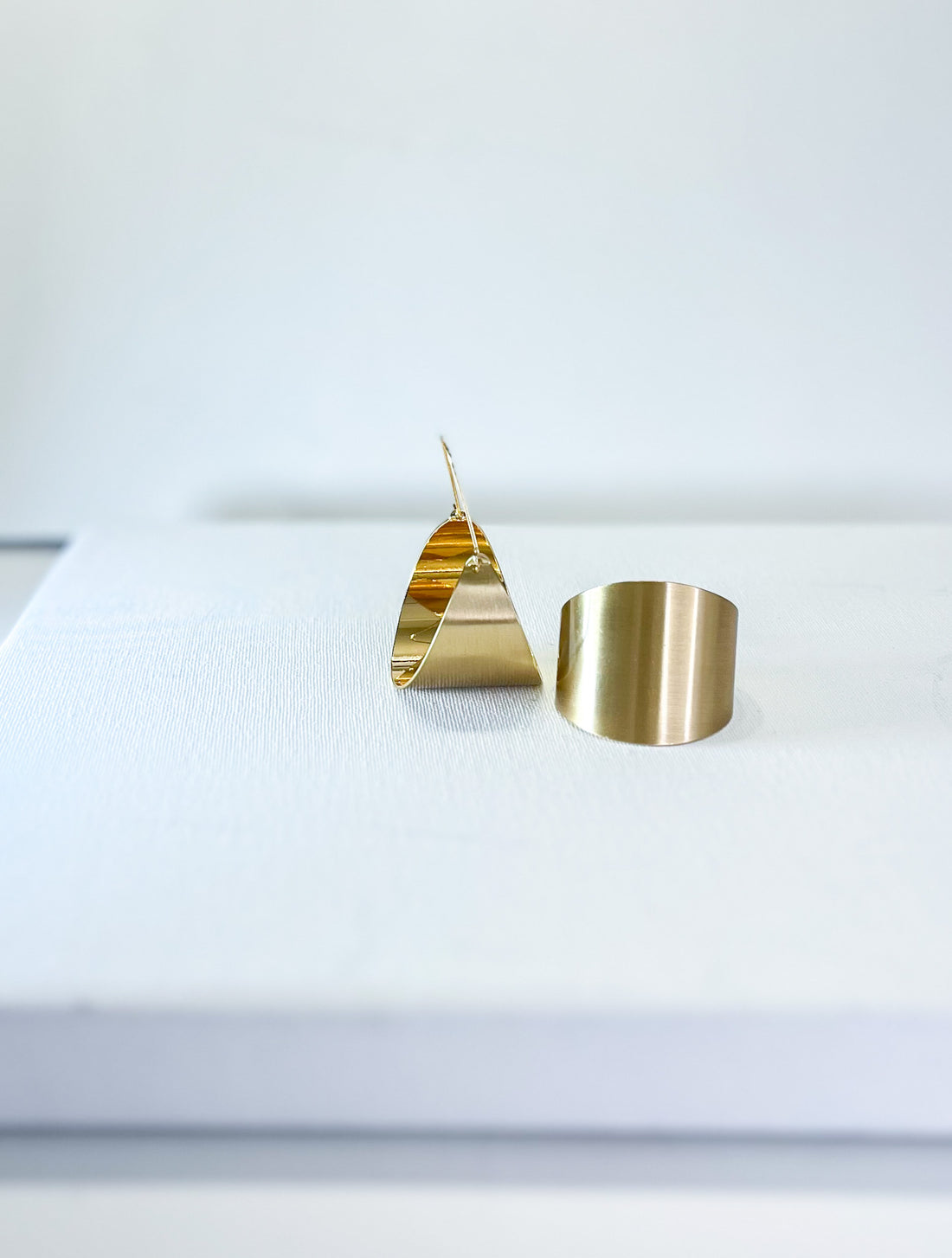 Brass Scoop Earrings - Reed House of Jewels