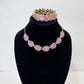 Gold Tone Pink Blossom Necklace and Bracelet Set - Reed House of Jewels