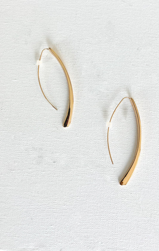 Gold Tone Thread Earrings - Reed House of Jewels