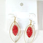 Red Crystal Marquis Earrings - Reed House of Jewels