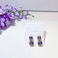Purple Round Crystal Drop Earrings - Reed House of Jewels