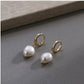 Pearl Drop 18K plated Stainless Steel Leverback Earrings - Reed House of Jewels