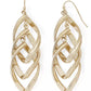 Swirl Drop Gold Tone Earrings - Reed House of Jewels