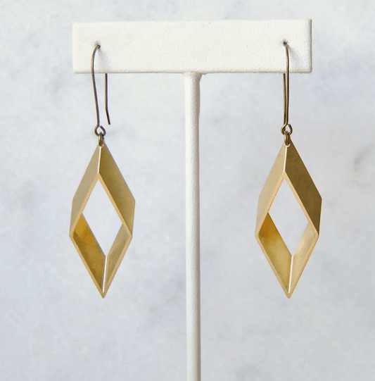 Diamond Drop Geometric Earrings