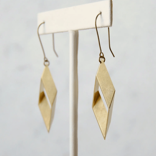 Diamond Drop Geometric Earrings