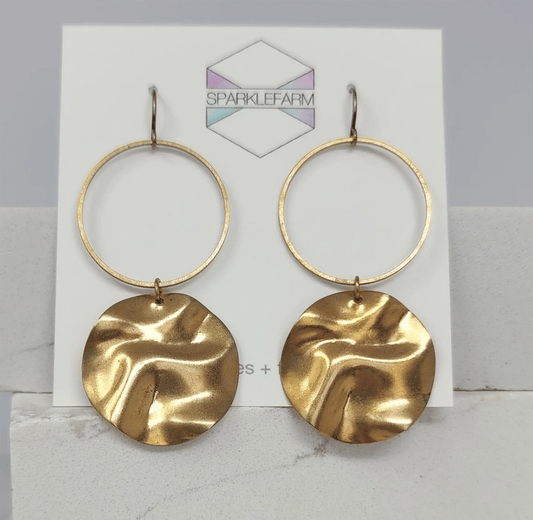 Double Circle Geometric Earrings